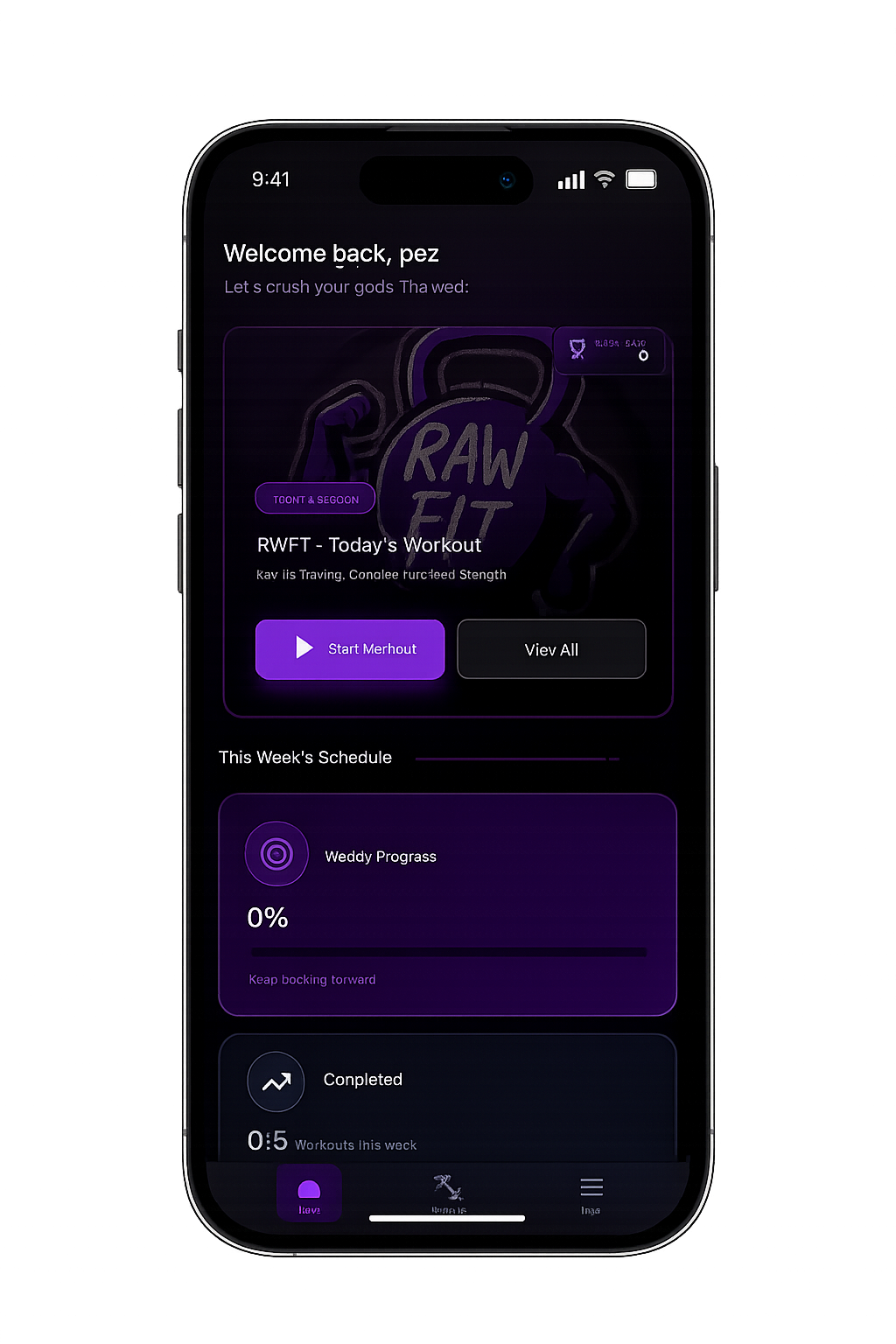 Select your workouts